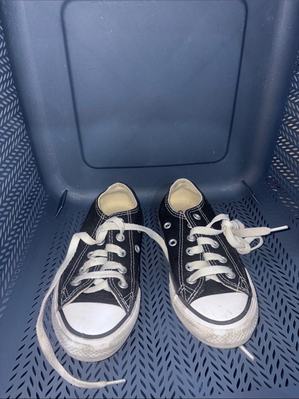 Converse Black and White Kids Low-Top Sneakers